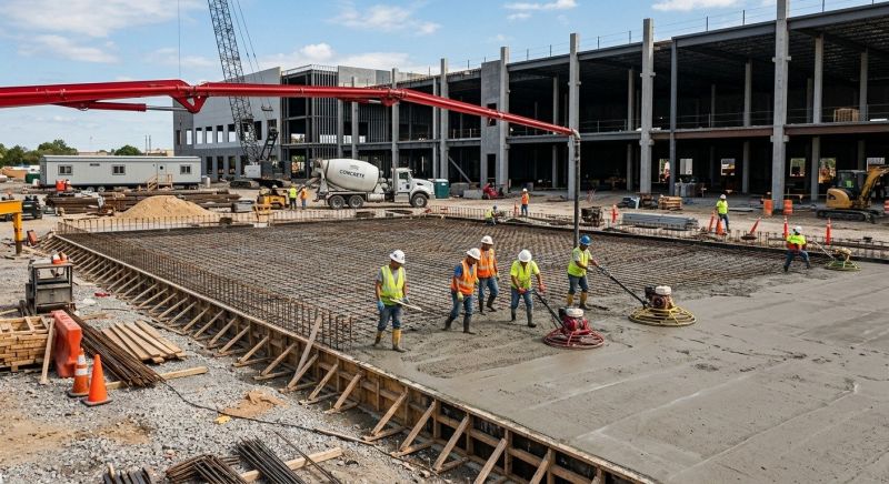 Commercial Slab Construction in Manassas, VA
