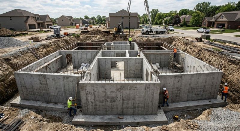 Concrete Foundation Installation in Fredericksburg, VA